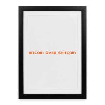 Bitcoin sur Sh !tcoin - Affiche encadrée (27 × 37 cm) - noir - Devant