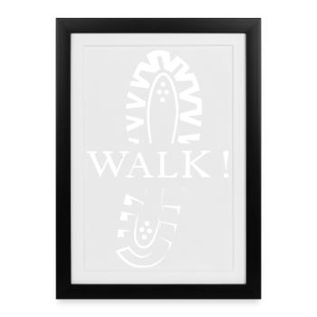 icône de chaussure de course impression de chaussure nature runner icône - Affiche encadrée (27 × 37 cm) - noir - Devant