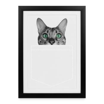 Chat Chats - Affiche encadrée (27 × 37 cm) - noir - Devant