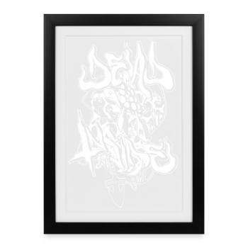 Meta Style Urban Demon Graphics - Framed poster (27 × 37 cm) - black - Front
