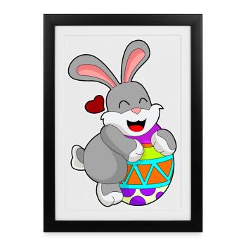 Oeuf de lapin - Affiche encadrée (27 × 37 cm) - noir - Devant