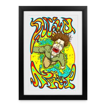 Trip acide - Affiche encadrée (27 × 37 cm) - noir - Devant