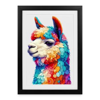 Alpaga - Affiche encadrée (27 × 37 cm) - noir - Devant