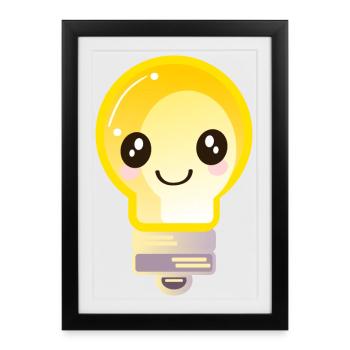 LIGHT BULB - Framed poster (27 × 37 cm) - black - Front