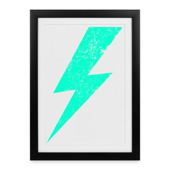 Electric flash in pastel - Framed poster (27 × 37 cm) - black - Front