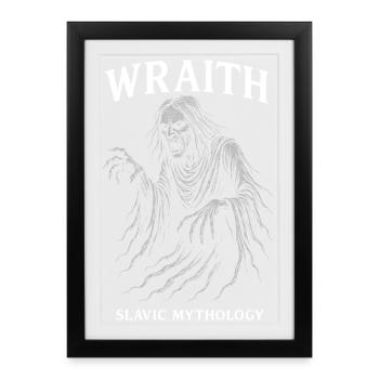 Illustration de la mythologie slave spectrale - Affiche encadrée (27 × 37 cm) - noir - Devant