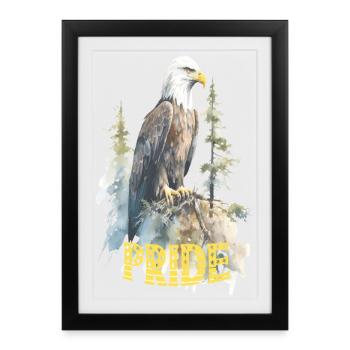 Aquila Fiera – Pride and Strength - Framed poster (27 × 37 cm) - black - Front