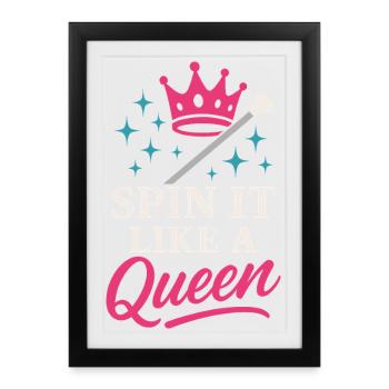 Baton Twirler Majorette Captain Squad Club - Framed poster (27 × 37 cm) - black - Front
