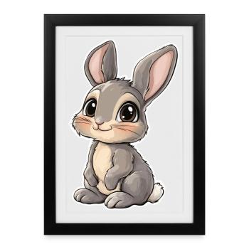 Hare - Framed poster (27 × 37 cm) - black - Front