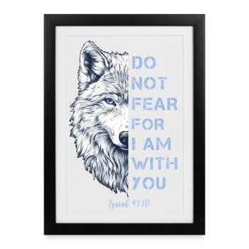 Religious Quote Bible Verse - Framed poster (27 × 37 cm) - black - Front