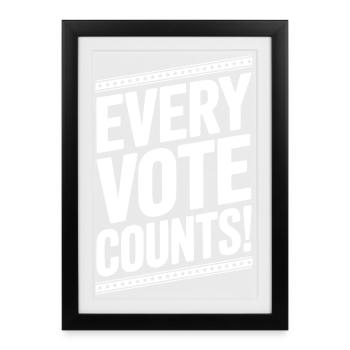 Every Vote Counts - Framed poster (27 × 37 cm) - black - Front