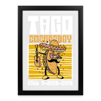 Taco Energy Fiesta - Framed poster (27 × 37 cm) - black - Front