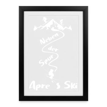 Skier - Framed poster (27 × 37 cm) - black - Front