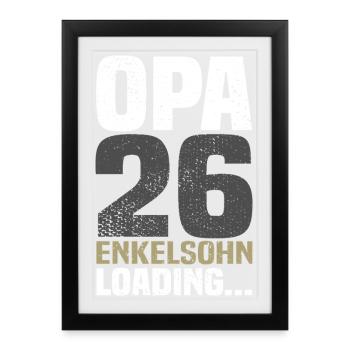 Papy 2026 - Affiche encadrée (27 × 37 cm) - noir - Devant