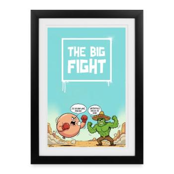 Le grand combat - Affiche encadrée (27 × 37 cm) - noir - Devant