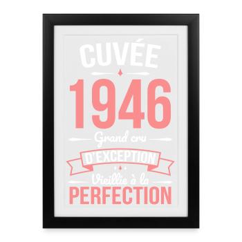 1946 Cuvée – Aged to Perfection - Framed poster (27 × 37 cm) - black - Front