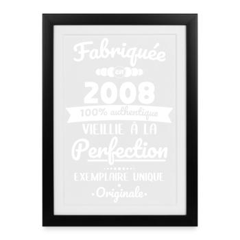 Made in 2008 – Aged to perfection - Framed poster (27 × 37 cm) - black - Front