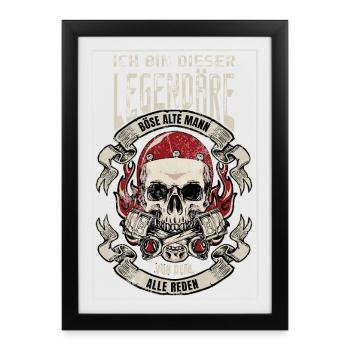 Je suis le vieil homme maléfique de Legandere - Affiche encadrée (27 × 37 cm) - noir - Devant