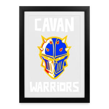 Cavan Warriors Irlande - Affiche encadrée (27 × 37 cm) - noir - Devant