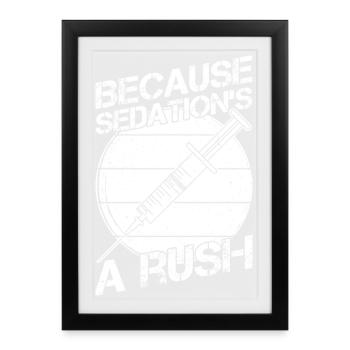 L’anesthésie de la sédation à l’urgence - Affiche encadrée (27 × 37 cm) - noir - Devant