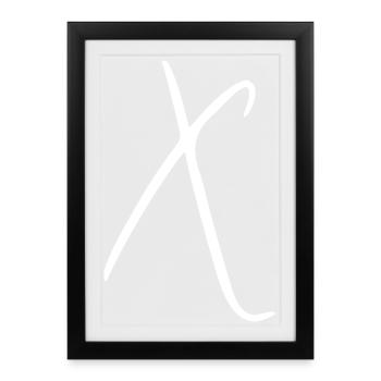 x - Framed poster (27 × 37 cm) - black - Front