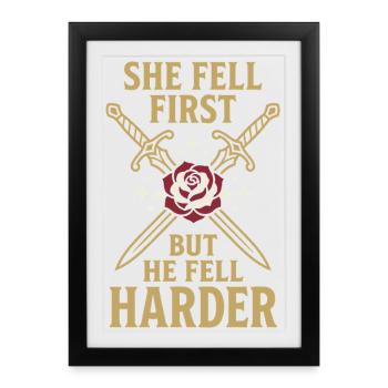 Romantasy Fantasy Romance Booktok Spicy Reader - Framed poster (27 × 37 cm) - black - Front
