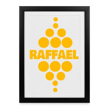 Raphael as a given name - Framed poster (27 × 37 cm) - black - Front