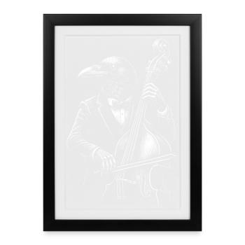 Raven Jazz Maestro - Framed poster (27 × 37 cm) - black - Front