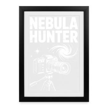 Nebula Hunter Telescope Art - Framed poster (27 × 37 cm) - black - Front