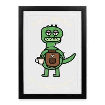 Petite Énergie Monstre du Café - Affiche encadrée (27 × 37 cm) - noir - Devant