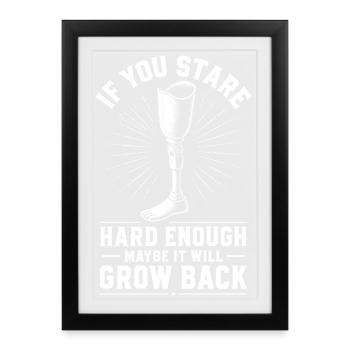 Stiffen long enough, maybe it will grow back. Amp - Framed poster (27 × 37 cm) - black - Front