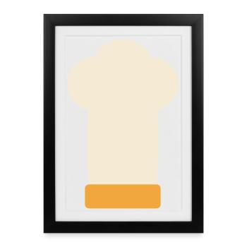 Chef's Hat, Chef, Chef, Grill Master, Gift - Framed poster (27 × 37 cm) - black - Front