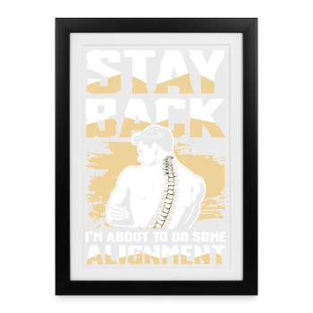 Retreat I'm doing an alignment - Framed poster (27 × 37 cm) - black - Front