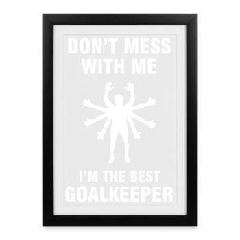 Multi-arm goalkeeper Kraft - Framed poster (27 × 37 cm) - black - Front