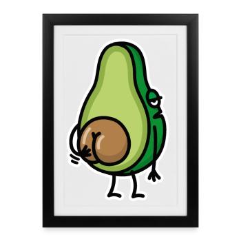 Marrant Avocat bout se gratter le cul idée cadeau - Affiche encadrée (27 × 37 cm) - noir - Devant