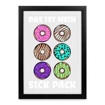 Delicious snacking donut candy statement - Framed poster (27 × 37 cm) - black - Front