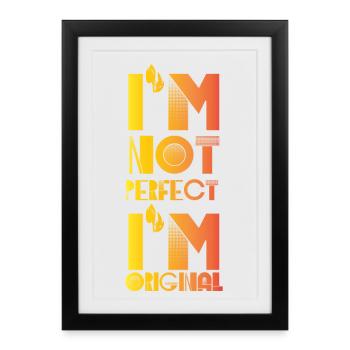 Je ne suis pas parfait, original - Affiche encadrée (27 × 37 cm) - noir - Devant
