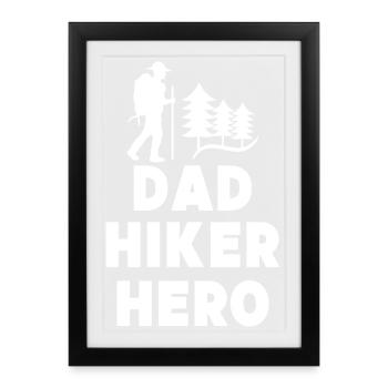 Hikers Statement Hiking Nature lovers Climbing - Framed poster (27 × 37 cm) - black - Front