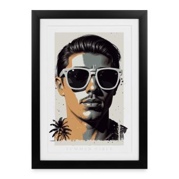 Hipsters cool - Affiche encadrée (27 × 37 cm) - noir - Devant