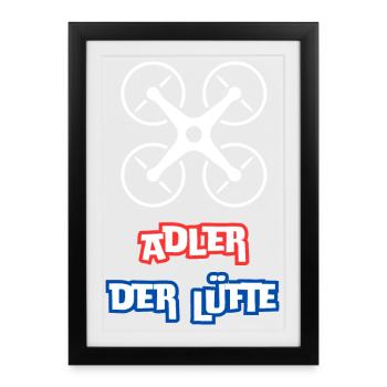 Aigle du ciel - Affiche encadrée (27 × 37 cm) - noir - Devant
