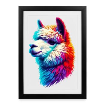 Alpaga - Affiche encadrée (27 × 37 cm) - noir - Devant