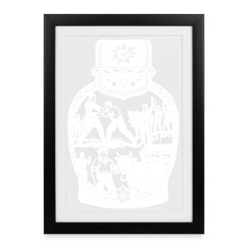 Schwingerkonig_white - Affiche encadrée (27 × 37 cm) - noir - Devant