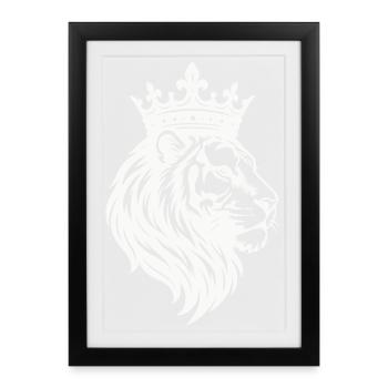 Roi de la Couronne du Lion - Affiche encadrée (27 × 37 cm) - noir - Devant