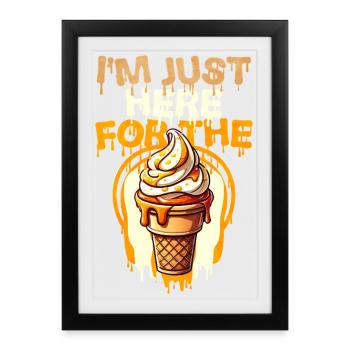 Eiscreme Spritz mit Humor - Framed poster (27 × 37 cm) - black - Front