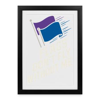 Colorguard Captain Marching Band Flag Twirl Team - Framed poster (27 × 37 cm) - black - Front