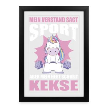 Sports Outfit Funny Saying - Framed poster (27 × 37 cm) - black - Front
