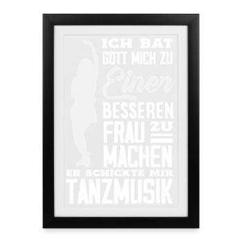 Danser - Affiche encadrée (27 × 37 cm) - noir - Devant