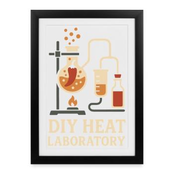 Hot Sauce Maker Fermented Chili Spicy - Framed poster (27 × 37 cm) - black - Front