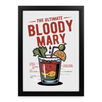 The Ultimate Bloody Mary Recipe - Framed poster (27 × 37 cm) - black - Front