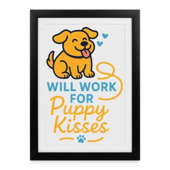 Jour de l’adoption Refuge pour animaux de sauvetage - Affiche encadrée (27 × 37 cm) - noir - Devant